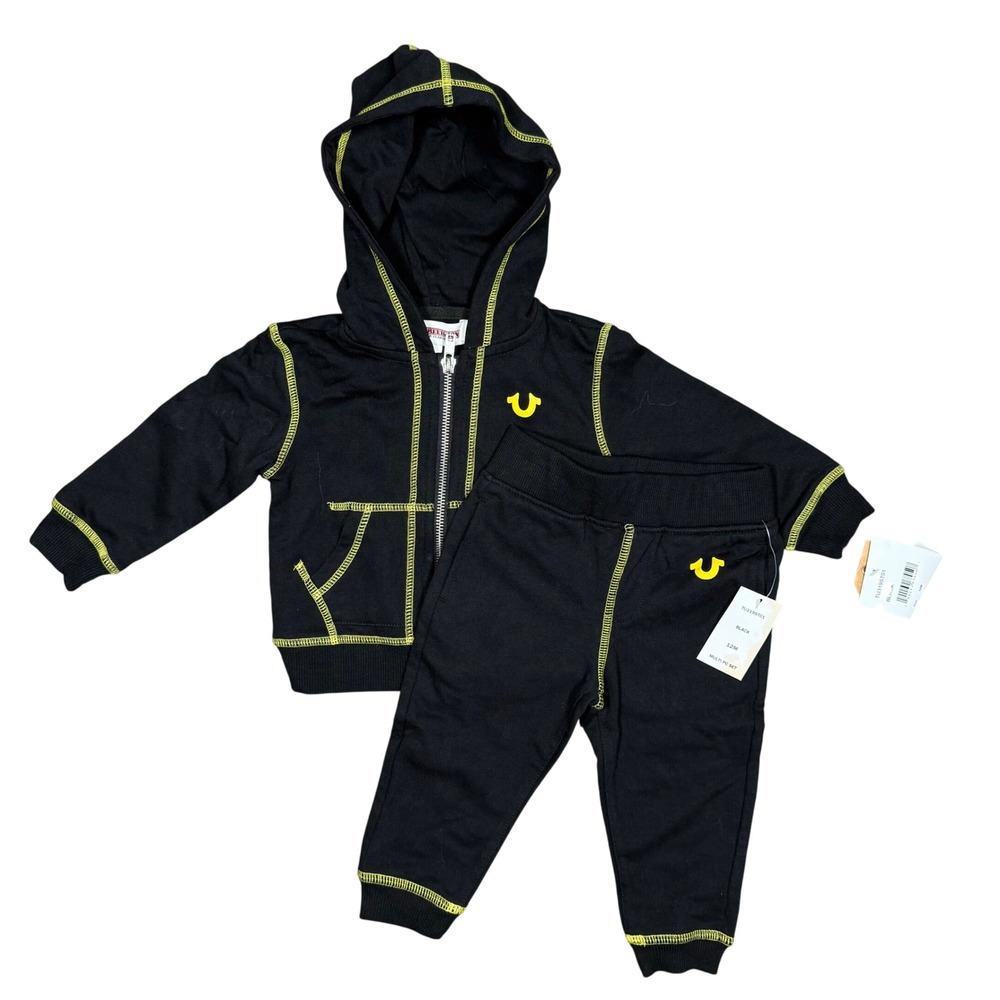 NWT True Religion Kids Hoodie Jogger Set 12M